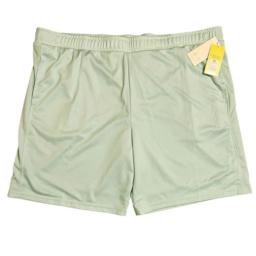 All in Motion Men's Mesh Shorts Size XXL Mint Green Side Pockets Drawstring NWT